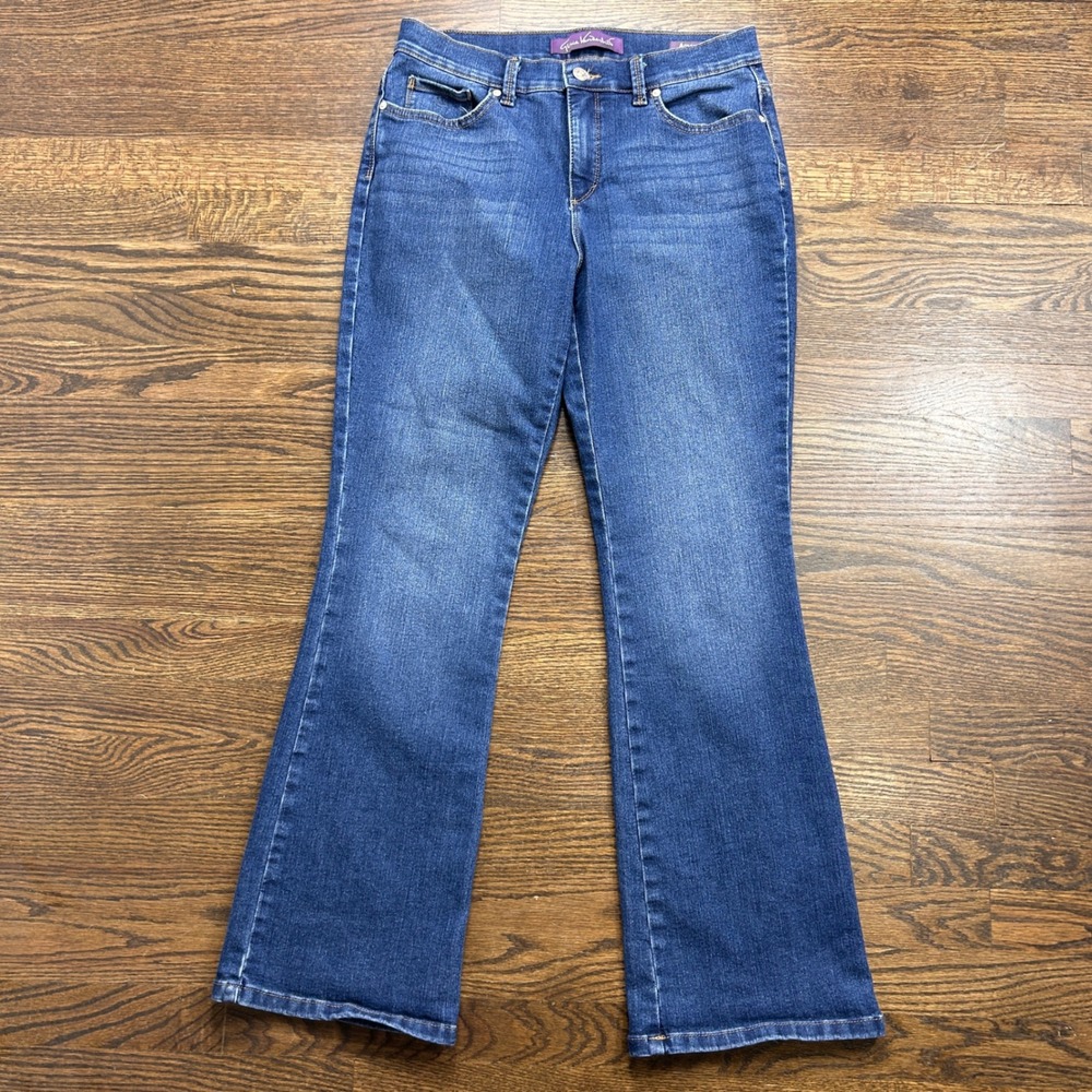 Gloria Vanderbilt Amanda Bootcut Jeans Womens 8P Blue Denim High Rise Wash